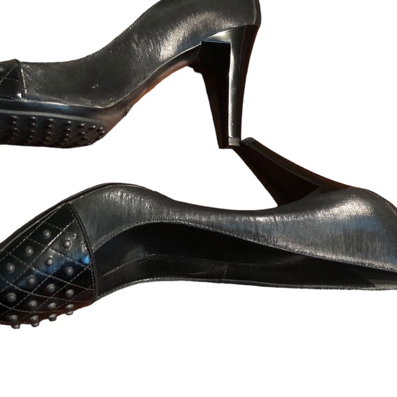 TOD'S designer Gommino Patent Cap Toe Limousine Black pump 40 - Picture 6 of 12